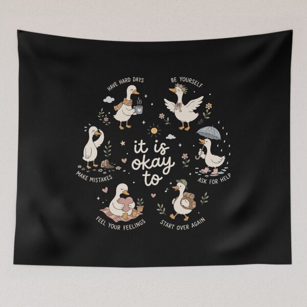 Item preview, Motivational Goose, It Is Okay To Mental Health, Kindness, Inspirational 90s Aesthetic designed and sold by Quiajia.
