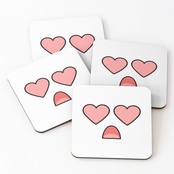 Item preview, Adorable kawaii surprised heart eyes face designed and sold by BlushyPrint.