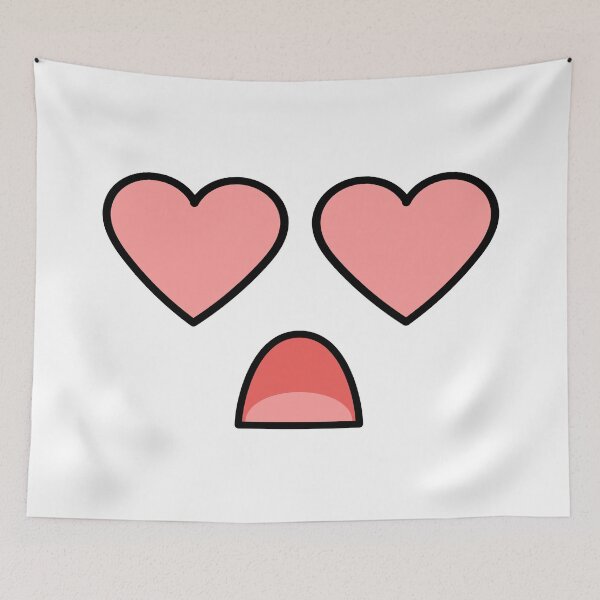 Item preview, Adorable kawaii surprised heart eyes face designed and sold by BlushyPrint.
