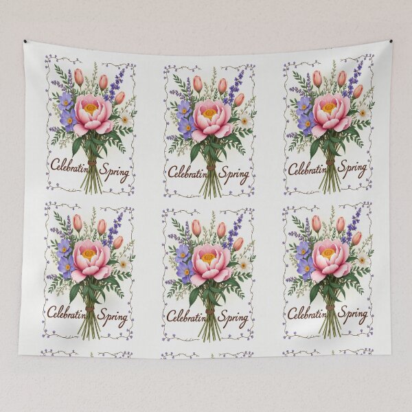 Item preview, Celebrating Spring – Elegant Floral Bouquet Botanical Design designed and sold by PurposeRiseCo4.