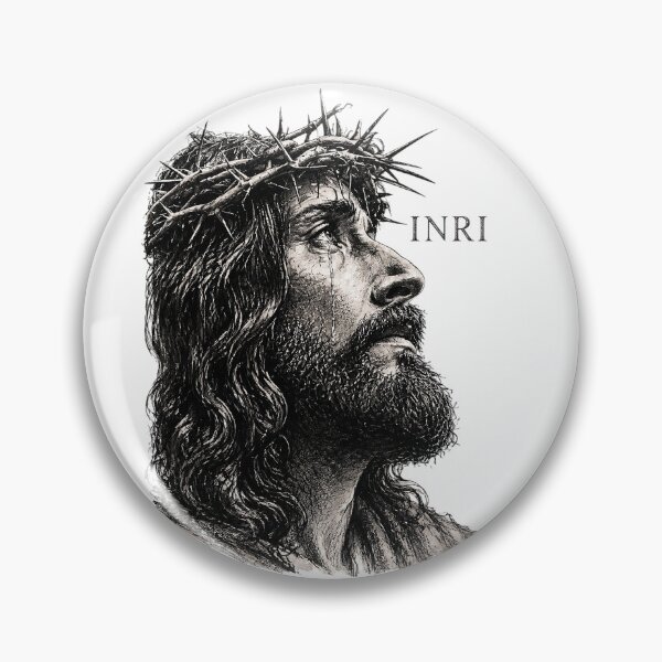 Item preview, Jesus Christ Crown Of Thorns And Tears INRI Religious Graphic designed and sold by Derekquie.