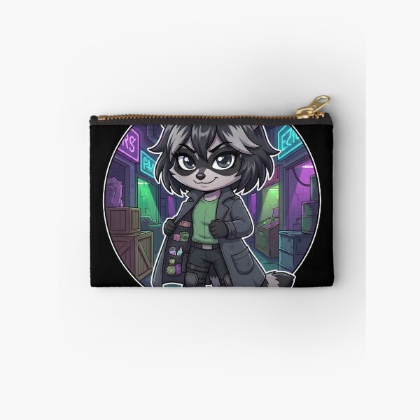 Item preview, Black Market Hustler Raccoon - Underground Alley Dealer Chibi designed and sold by CaliLuminos.