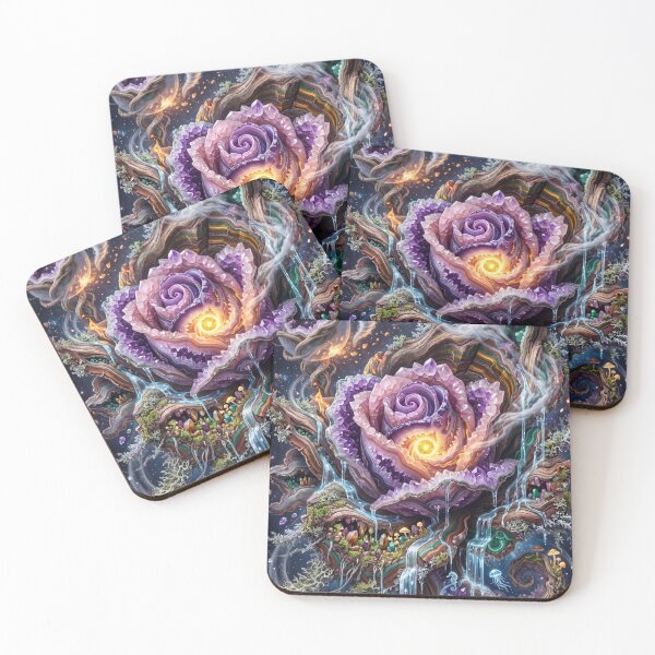 Item preview, Four Elements Mystic Rose Abstract Art designed and sold by Fairytale_Flowers.