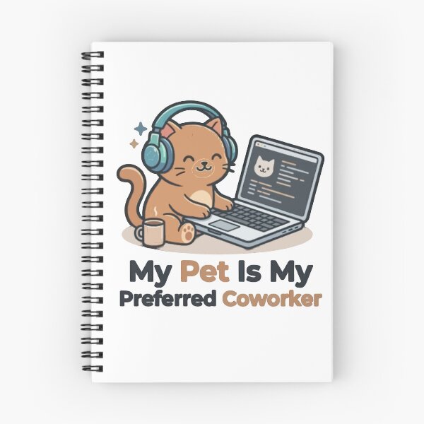 Item preview, My Pet Is My Preferred Coworker Funny Remote Work Cat Lover Gift designed and sold by DNBY.