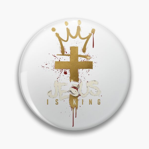 Item preview, Jesus Is King Gold Cross Crown Modern Urban Christian Graphic designed and sold by Derekquie.