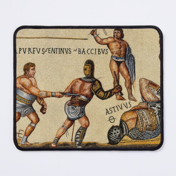 Item preview, Roman Gladiator Mosaic Ancient Warrior Art designed and sold by Retr0Tshirts.