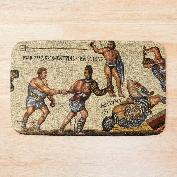 Item preview, Roman Gladiator Mosaic Ancient Warrior Art designed and sold by Retr0Tshirts.