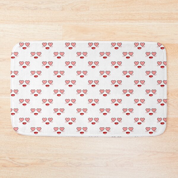 Item preview, Cute kawaii blushing smiling heart eyes face pattern designed and sold by BlushyPrint.