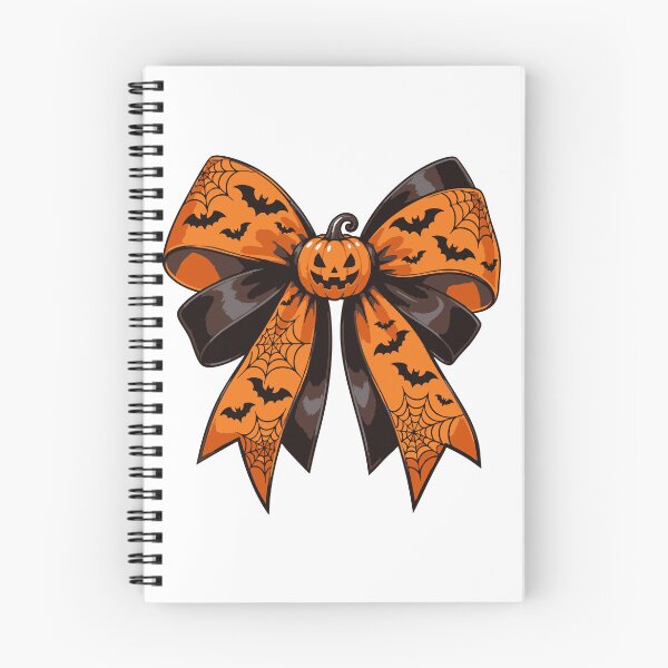 Item preview, Halloween Pumpkin Bow with Bats and Spider Webs designed and sold by DoveArtDesigns.