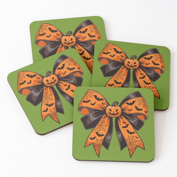 Item preview, Halloween Pumpkin Bow with Bats and Spider Webs designed and sold by DoveArtDesigns.