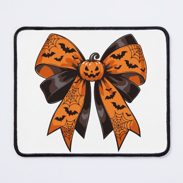 Item preview, Halloween Pumpkin Bow with Bats and Spider Webs designed and sold by DoveArtDesigns.