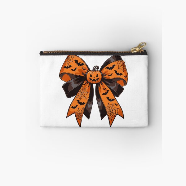 Item preview, Halloween Pumpkin Bow with Bats and Spider Webs designed and sold by DoveArtDesigns.