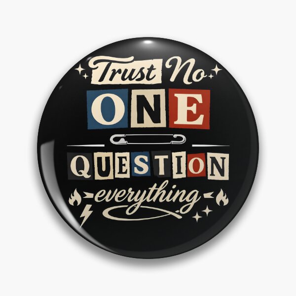 Item preview, Trust No One Question Everything Retro Vintage Skeptic Design designed and sold by HiPatti.