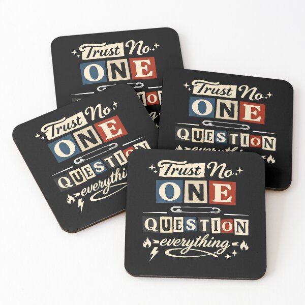 Item preview, Trust No One Question Everything Retro Vintage Skeptic Design designed and sold by HiPatti.