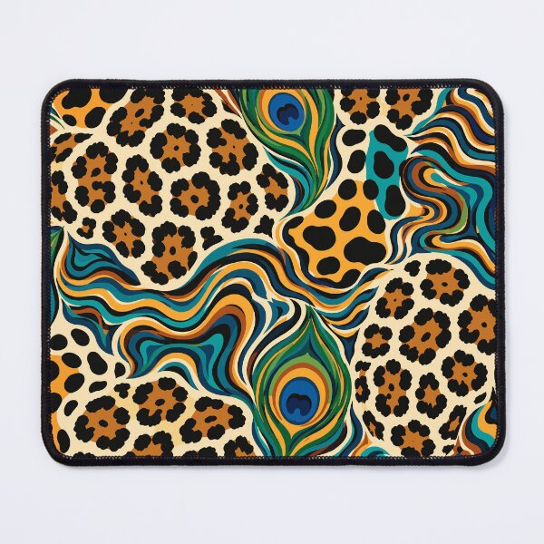 Item preview, Vibrant Rainforest Leopard Peacock Pattern designed and sold by WildlifeInc.