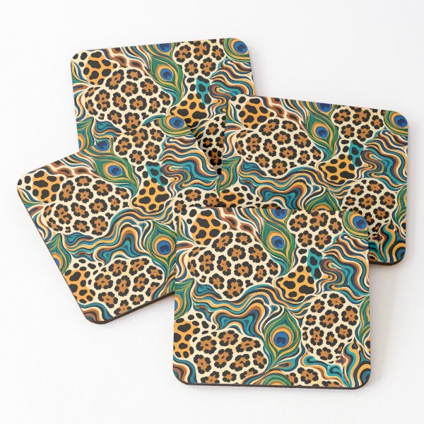 Item preview, Vibrant Rainforest Leopard Peacock Pattern designed and sold by WildlifeInc.