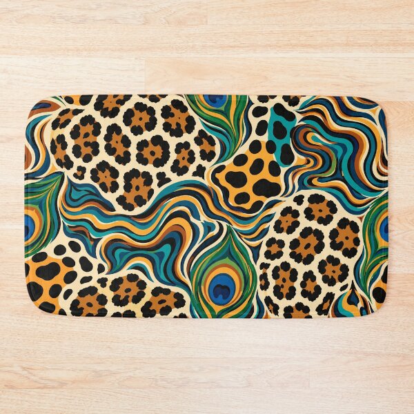 Item preview, Vibrant Rainforest Leopard Peacock Pattern designed and sold by WildlifeInc.