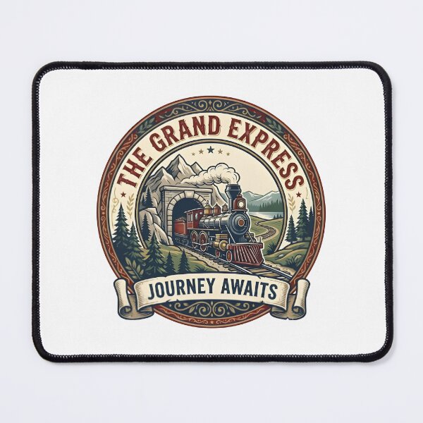 Item preview, Vintage Steam Locomotive Express Train - Journey Awaits Emblem designed and sold by eihabo.