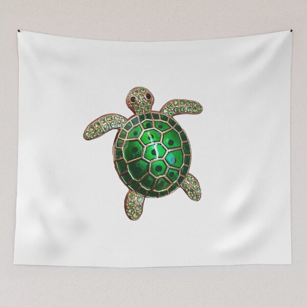 Item preview, Green turtle with gems designed and sold by Nnone.