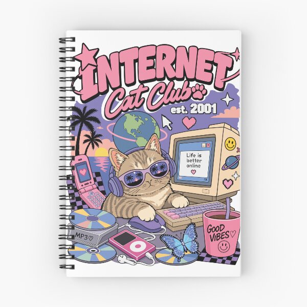 Item preview, Retro Cat With Computer - Y2K Cat designed and sold by nikolaj1301.