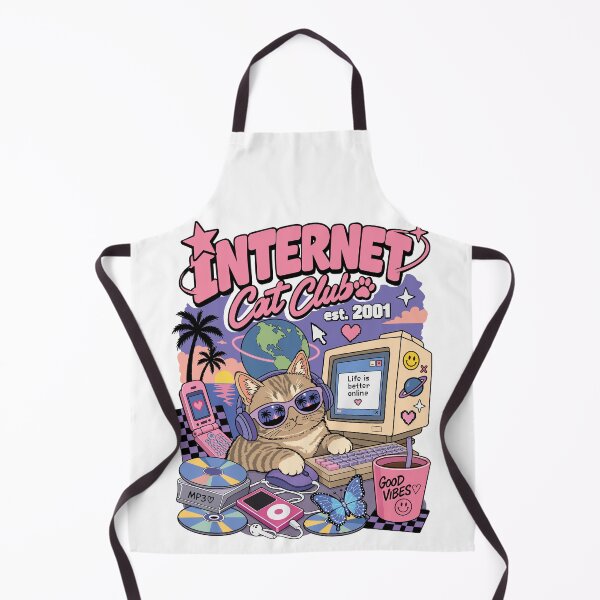 Item preview, Retro Cat With Computer - Y2K Cat designed and sold by nikolaj1301.