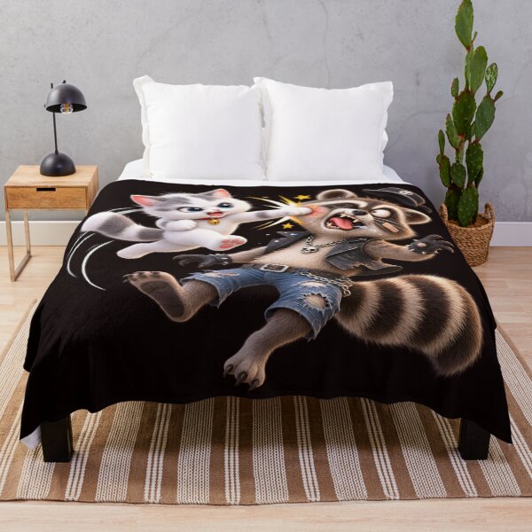 Item preview, Kitty Knockout: Punk Raccoon Defeated designed and sold by ARabbitHole.