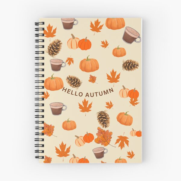 Item preview, Cozy Autumn Leaves and Pumpkin Spice Hello Autumn Pattern designed and sold by Nature Moments.