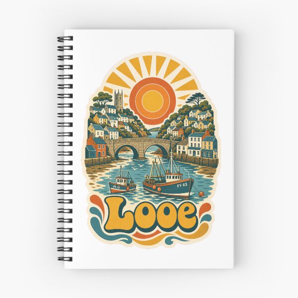 Item preview, Looe England Travel Souvenir - Retro Illustration designed and sold by VisualArtsOasis.
