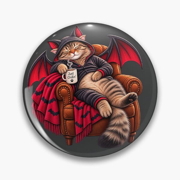 Item preview, Sleepy Bat Cat – Cozy Gothic Night Vibes designed and sold by WAJIHLZ.