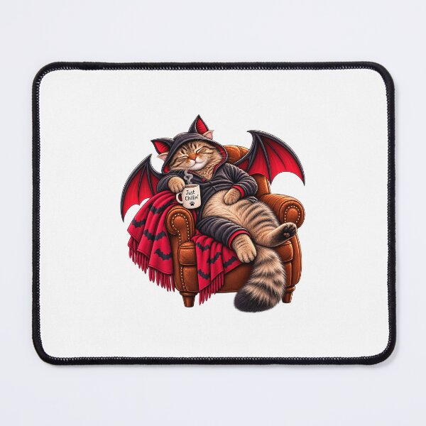 Item preview, Sleepy Bat Cat – Cozy Gothic Night Vibes designed and sold by WAJIHLZ.