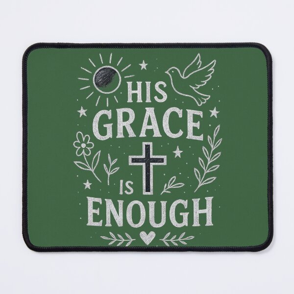 Item preview, His Grace Is Enough | Christian Chalk Art Gift | Hand Drawn Faith Apparel | Grace Filled Gift | Christian Women Gift designed and sold by HooptownRV.