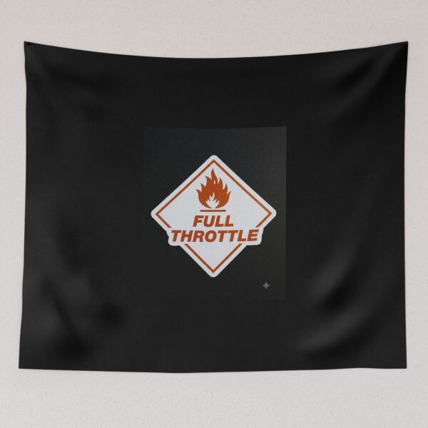 Item preview, Full Throttle Hazard Flame Graphic Tee – Retro Streetwear Sticker Style designed and sold by Meda2.