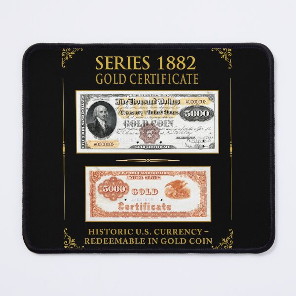 Item preview, Series 1882 Gold Certificate $5,000 – Historic U.S. Currency designed and sold by RocketSnail68.