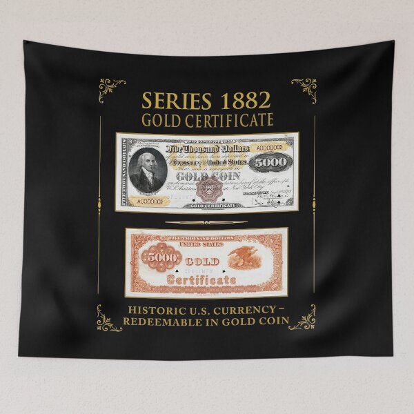 Item preview, Series 1882 Gold Certificate $5,000 – Historic U.S. Currency designed and sold by RocketSnail68.