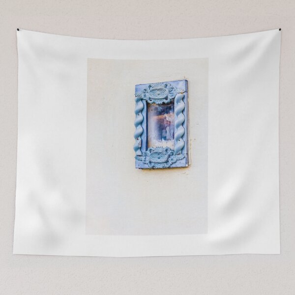 Item preview, Blue Ornate Decorative Wall Niche With Religious Artwork designed and sold by Nmallia.