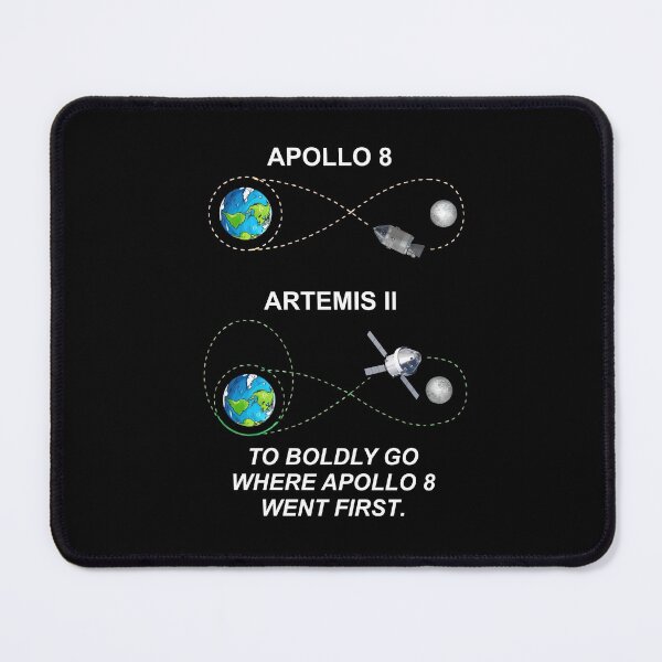 Item preview, Apollo 8 vs Artemis II Moon Mission Humor designed and sold by RocketSnail68.
