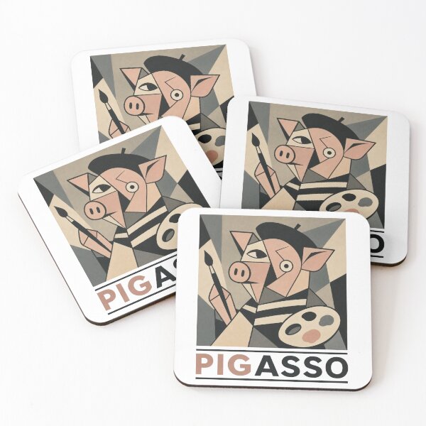 Item preview, Pigasso – Funny Cubist Pig Art Pun designed and sold by NicramR.