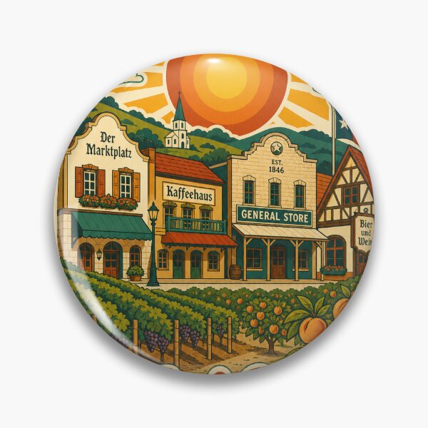 Item preview, Fredericksburg USA Travel Souvenir - Retro Illustration designed and sold by VisualArtsOasis.