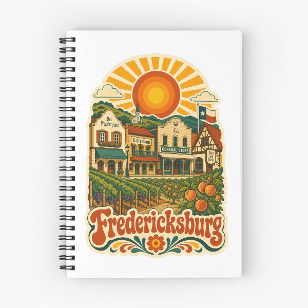 Item preview, Fredericksburg USA Travel Souvenir - Retro Illustration designed and sold by VisualArtsOasis.