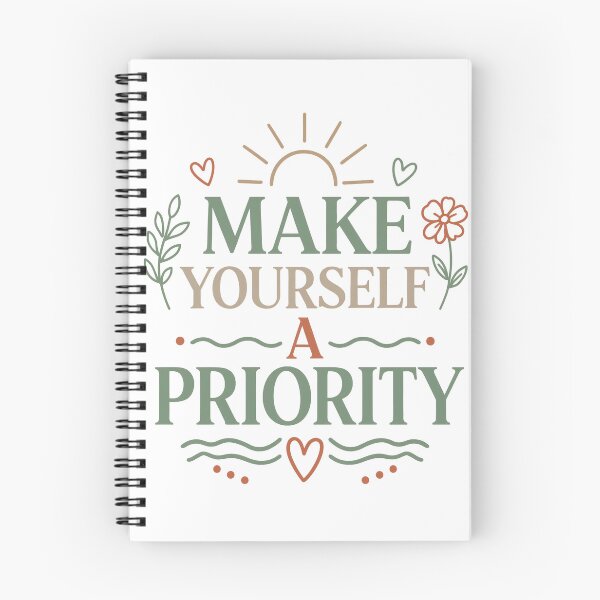 Item preview, Make Yourself a Priority Botanical Quote Design designed and sold by digital.stickerperso.com.