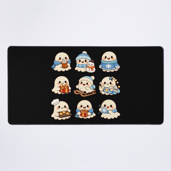 Item preview, Cute Ghost Cozy Winter Christmas Kawaii Sticker Sheet Gift designed and sold by Artycom.