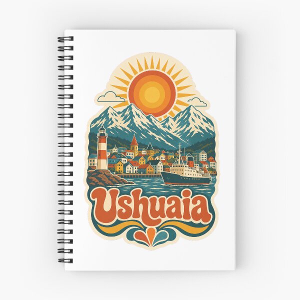 Item preview, Ushuaia Argentina Travel Souvenir - Retro Illustration designed and sold by VisualArtsOasis.