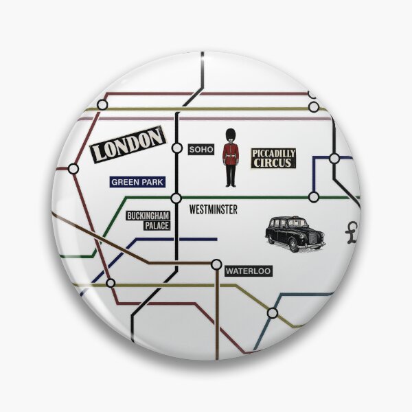Item preview, London iconic British city tourist sightseeing map designed and sold by oliver polanski.