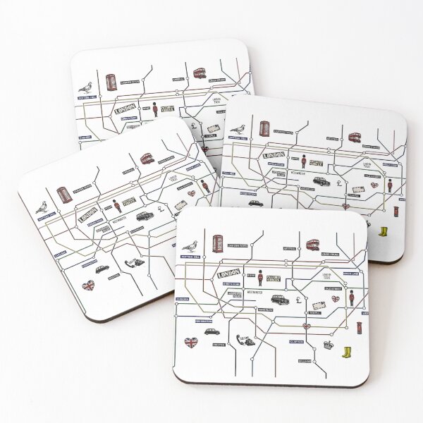 Item preview, London iconic British city tourist sightseeing map designed and sold by oliver polanski.