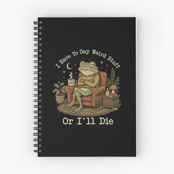 Item preview, I Have to Say Weird Stuff Funny Frog Drinking Coffee, Sarcastic Quirky Gift designed and sold by Quiajia.