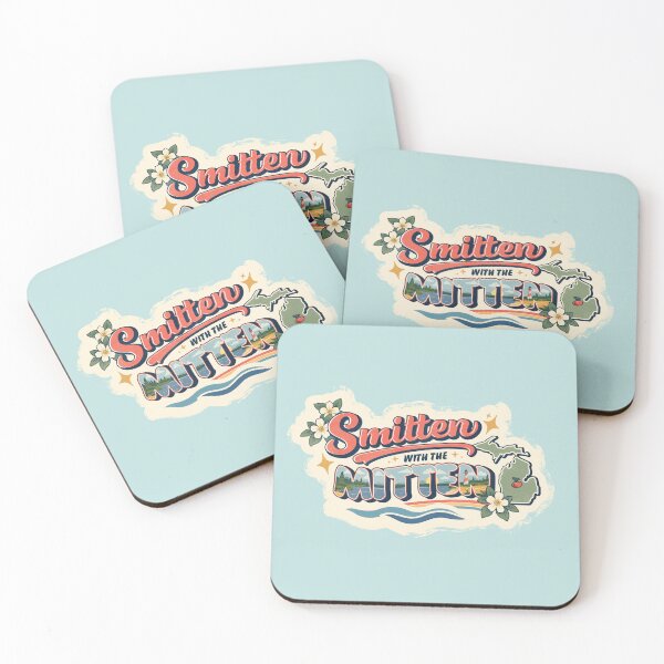 Item preview, Smitten with the Mitten - Michigan Great Lakes Vintage Graphic designed and sold by appleblosomalex.