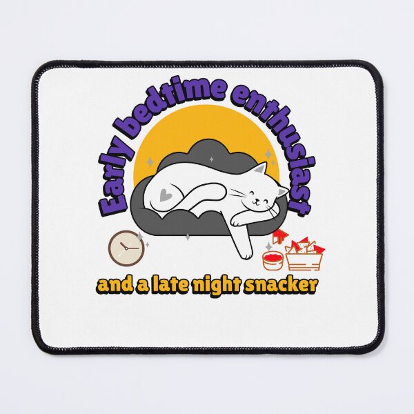 Item preview, Early Bedtime Enthusiast And A Late Night Snacker Cat Tees designed and sold by FunTeesFactory.