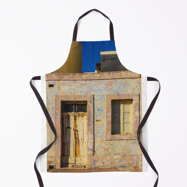 Item preview, Vintage Stone Building with Worn Doors and Windows in Bright Sunlight designed and sold by Nmallia.