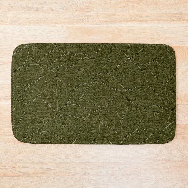 Item preview, Olive Autumn Botanical Quilt – Embossed Leaves & Acorns designed and sold by HO•Designs.