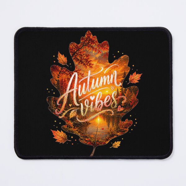 Item preview, Autumn Vibes – Golden Fall Sunset in an Oak Leaf designed and sold by HeyFajnaLinja.